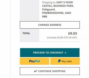 STANDARD CHECKOUT PAGE